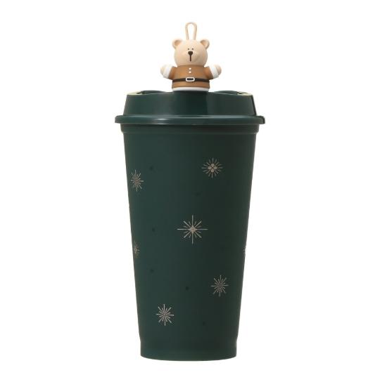 스타벅스 2025 베어리스타 산타 리유저블 컵 With 곰돌이 홀 캡 473ml