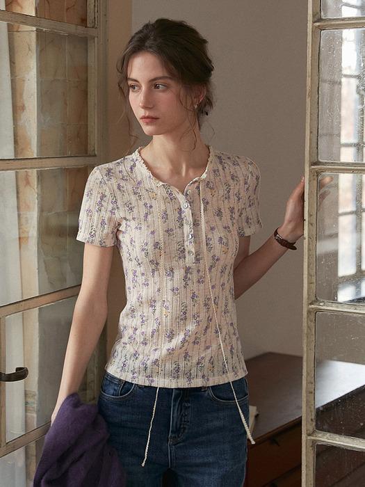 SR_Short-sleeved lace top