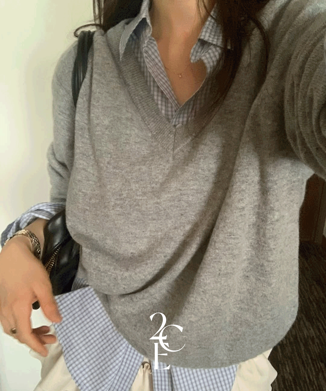 이센치 🚚오늘출발💨프레피 브이넥 울 니트 (4color) 레이어드 스탠다드 기본 가을 나그랑