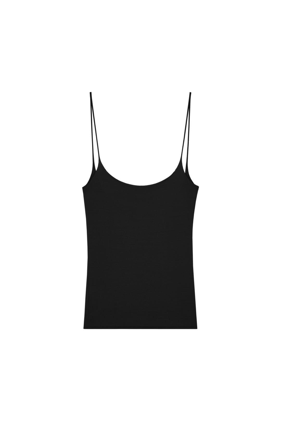 [S size 예약배송 7/4] THIN SLEEVELESS KNIT TOP (BLACK)