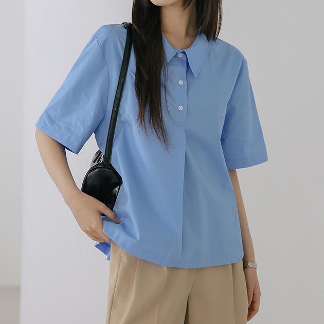 앨리스 하프버튼 셔츠 BL4227