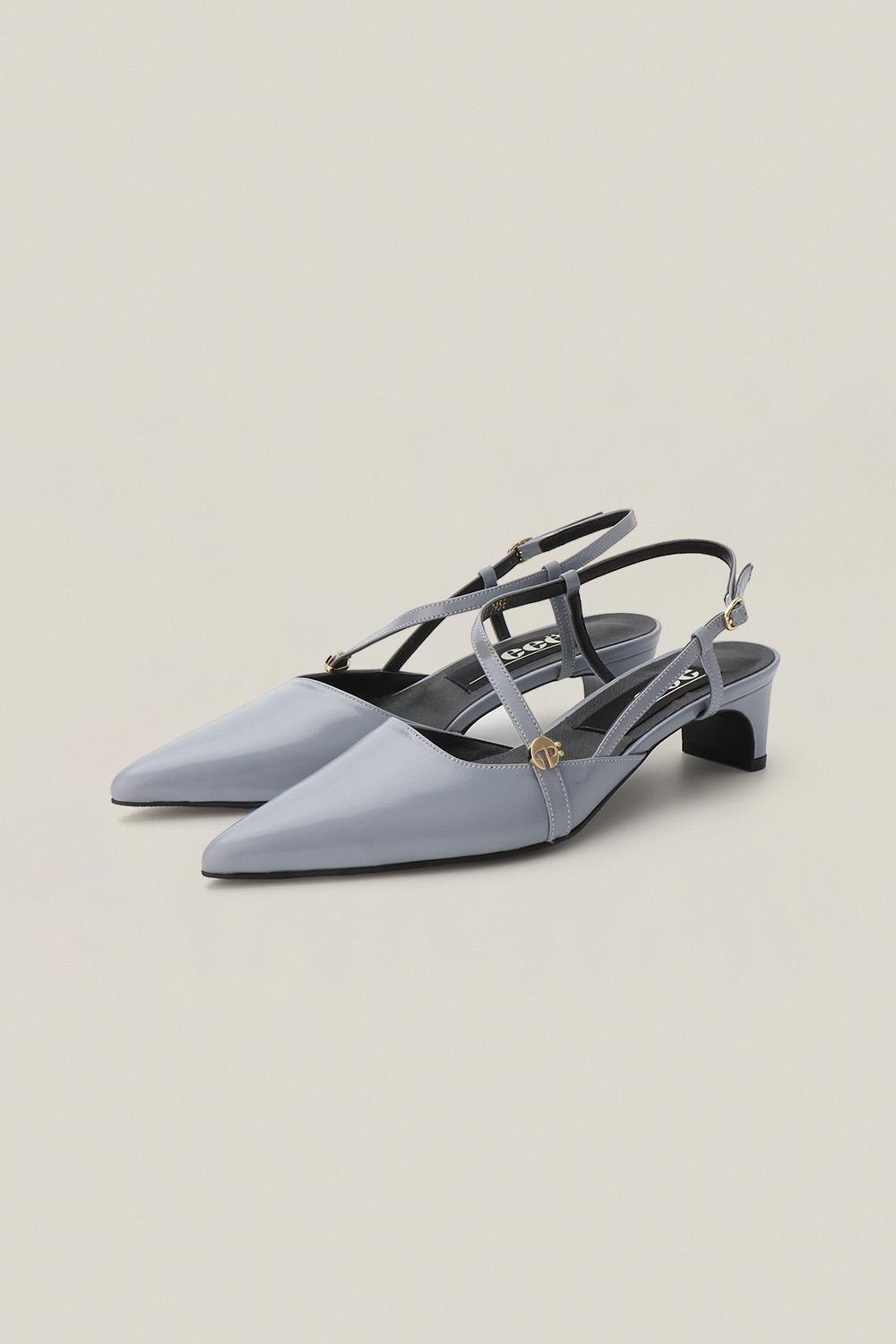 RIE DIAGONAL STRAP STILETTO HEEL