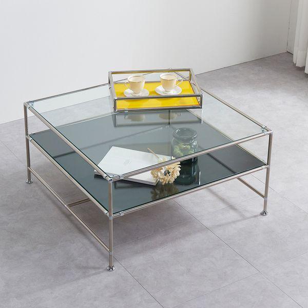 아포스 B 소파 테이블 미드센츄리 모듈 좌식 모듈가구 (컬러유리)