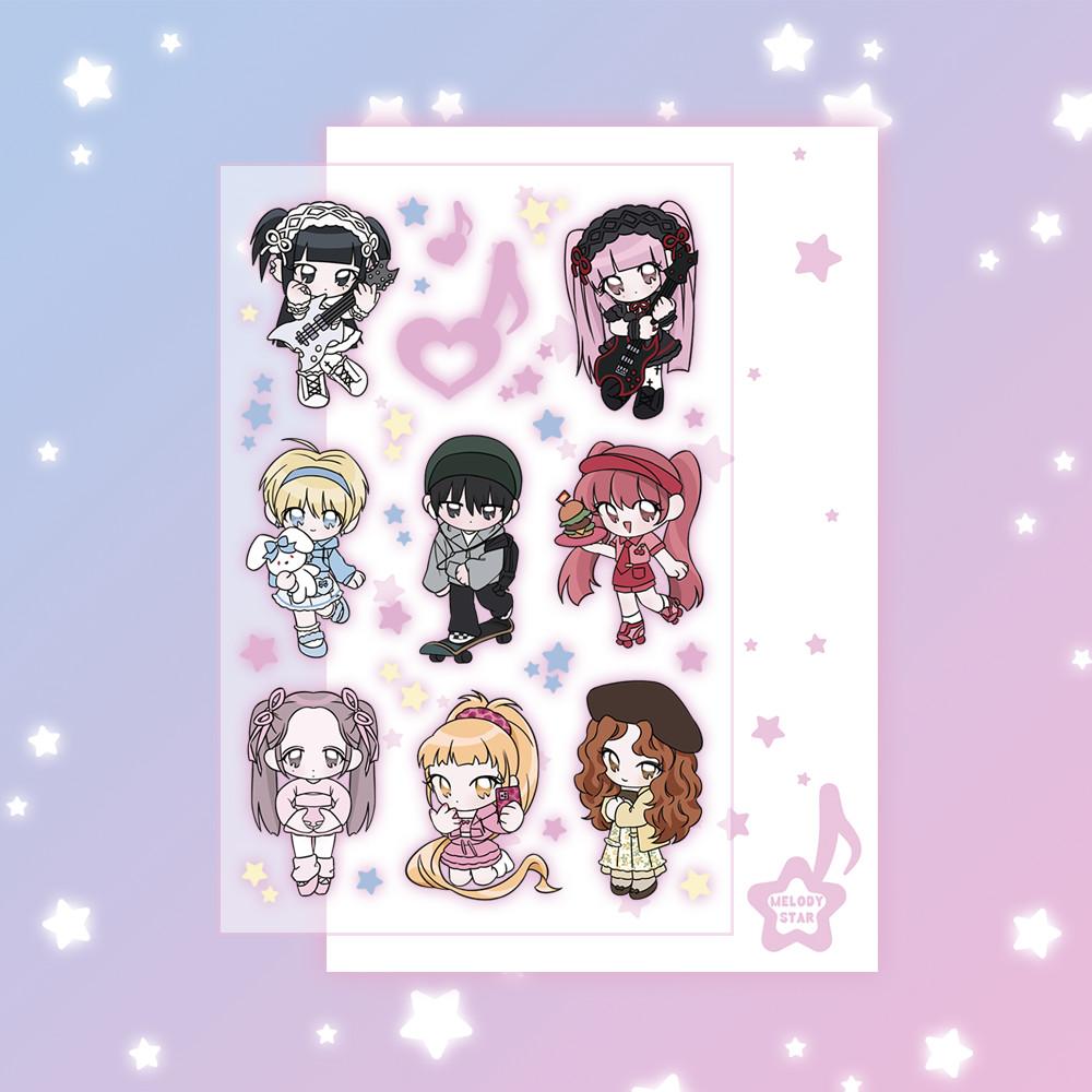 펌펌 펌펌의 미니미 멜로디스타ver.2 투명 칼선스티커