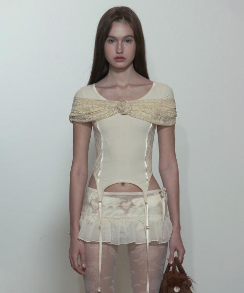 Corset U Neck Tee Raw