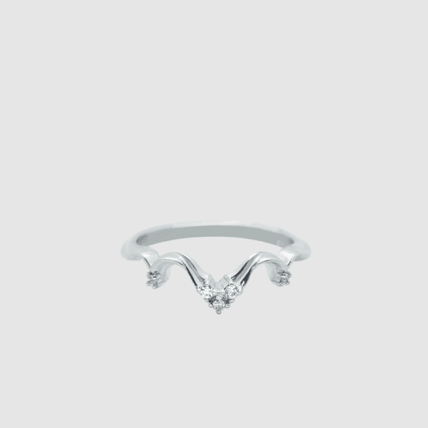 Wave leaf miss ring(cubic) 웨이브 리프 미스링(큐빅)
