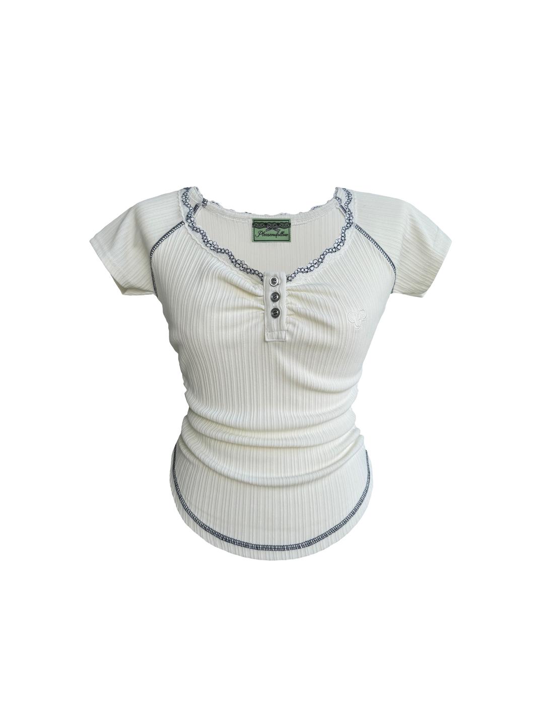 Dana Button Lace Short Top