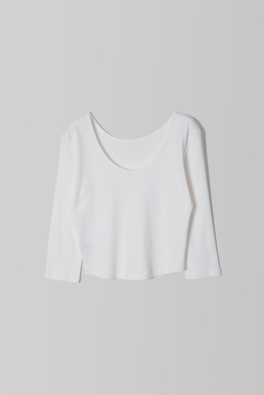 Reversible 3/4 Sleeve Tee_Ivory