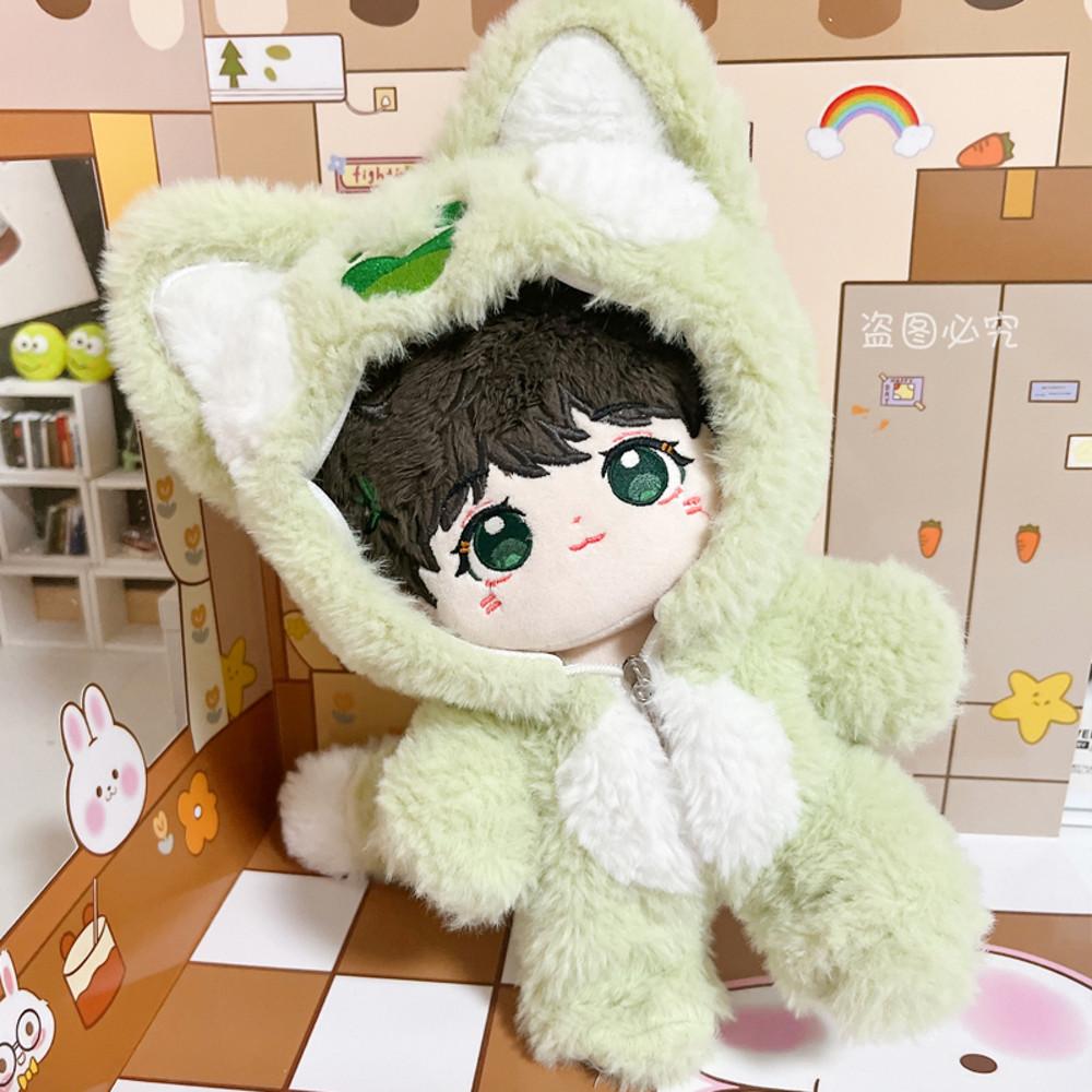 20cm 무속성아이돌인형 옷 복실 여우 한벌 후드 솜인형 랄라솜