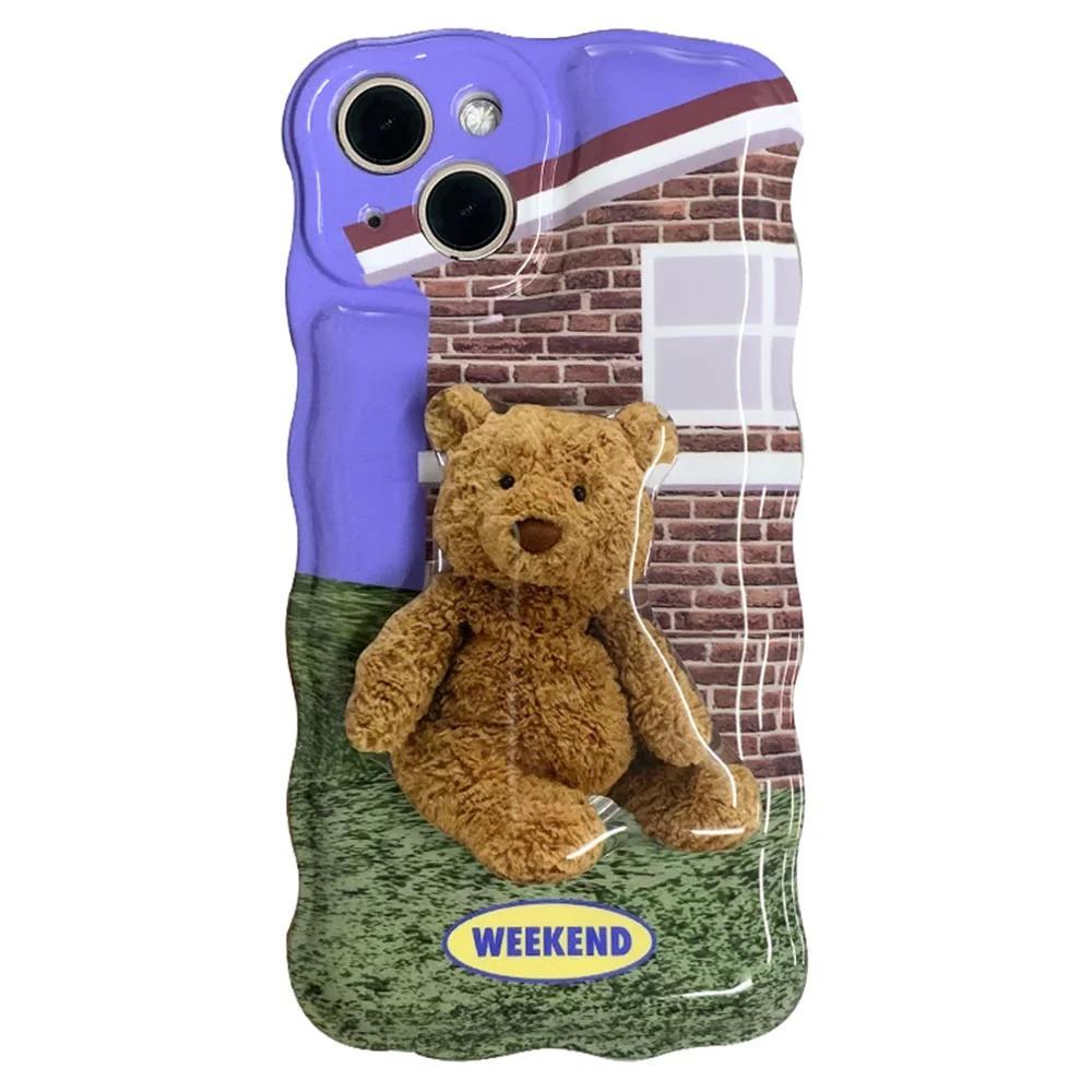 귀여운 테디베어 아이폰 13 그립톡 포함 케이스 힐리잡화점