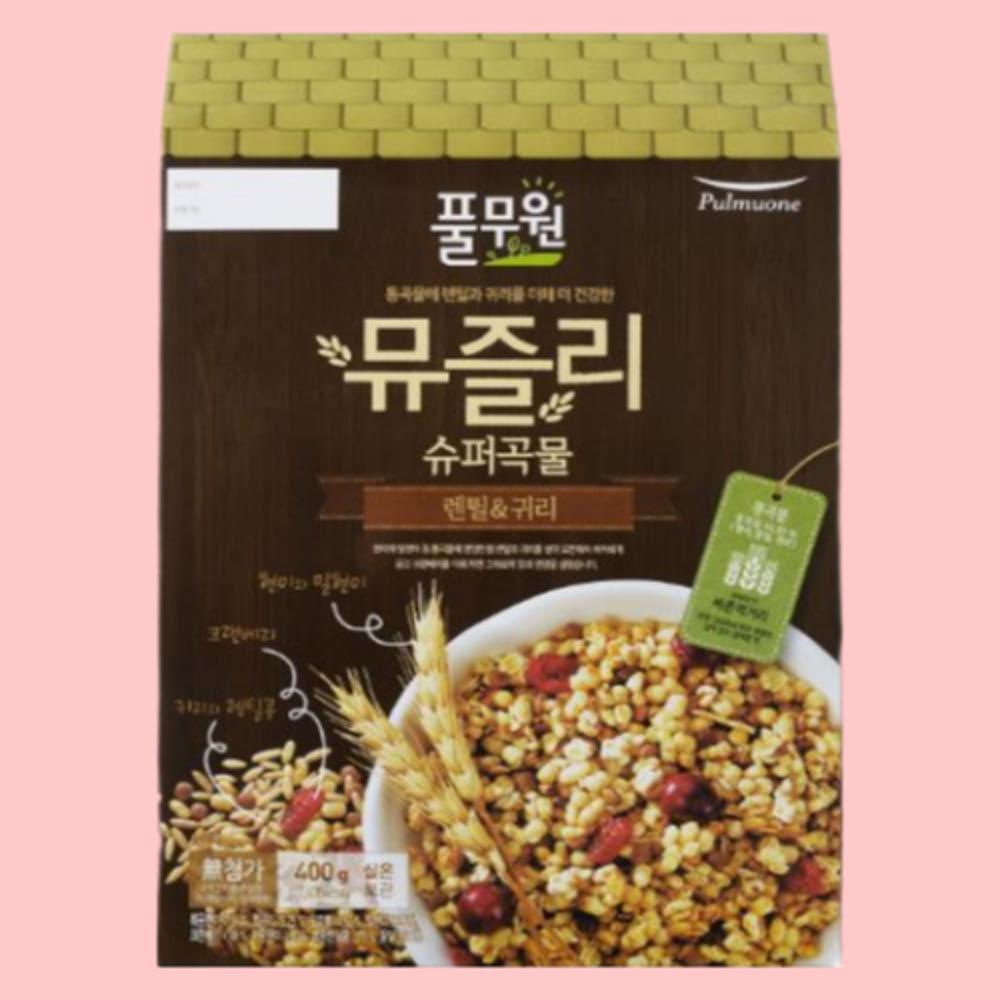 풀무원 뮤즐리 슈퍼곡물 렌틸귀리400g 시리얼 통곡물 간식