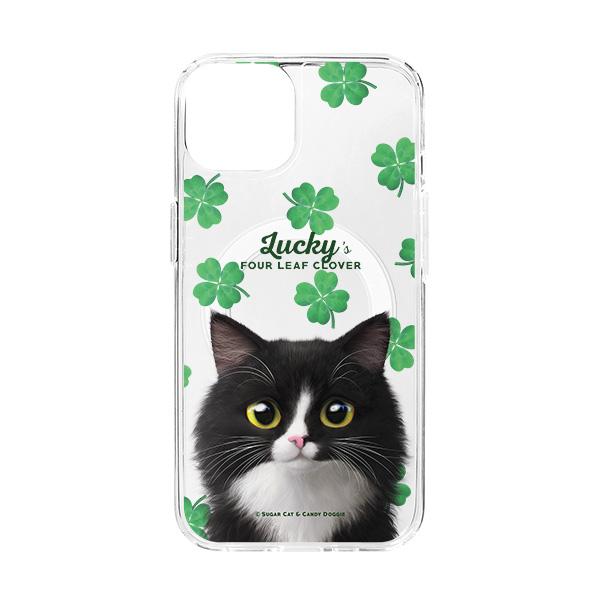 럭키의 네잎클로버 투명 젤하드케이스 (맥세이프 호환)