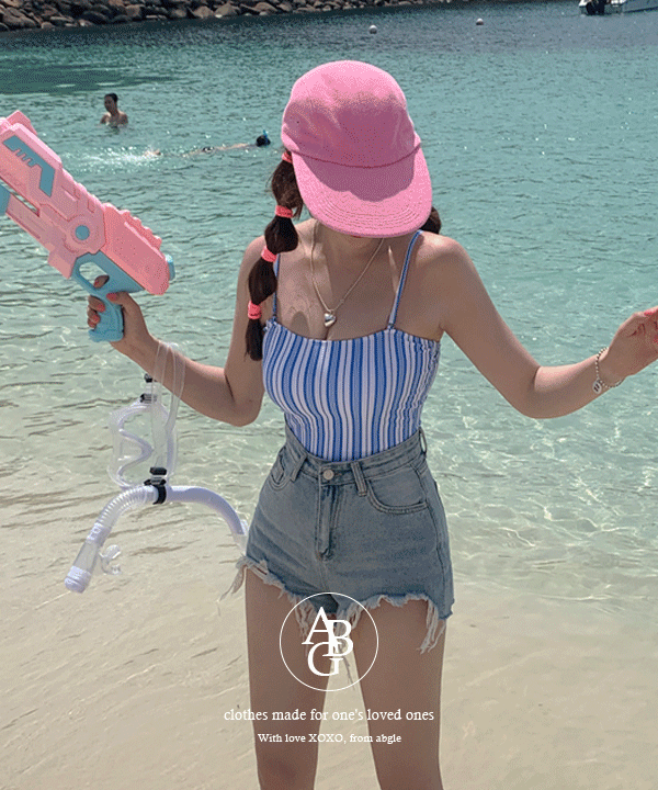 [블루구피🐠] 써머 핫팬츠 U자 크롭 청바지 수영복 커버업 빈티지 찢청 데님 반바지 쇼츠 싸이 흠뻑쇼 룩