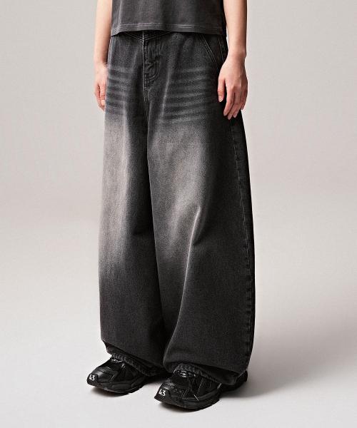 Rothen Wide Denim Pants WASHING BLACK
