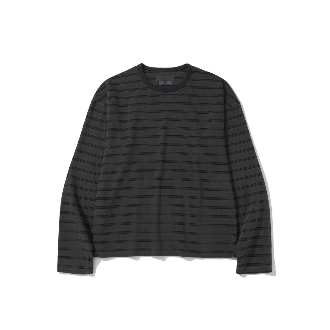 [MASCULINE LINE] TYLER MIX STRIPE LONG SLEEVE T #1