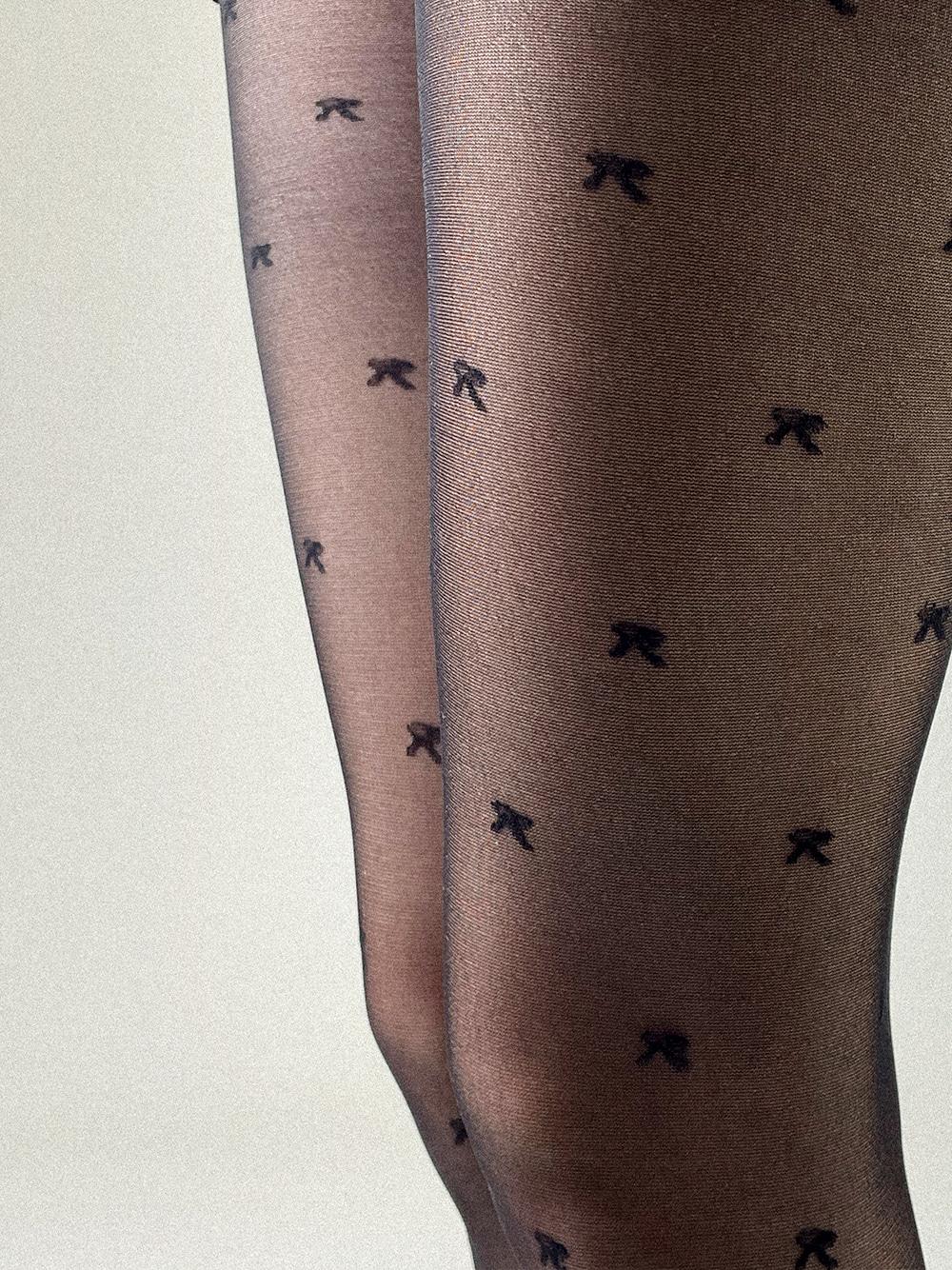 코랄리움 Cute bow ribbon tights
