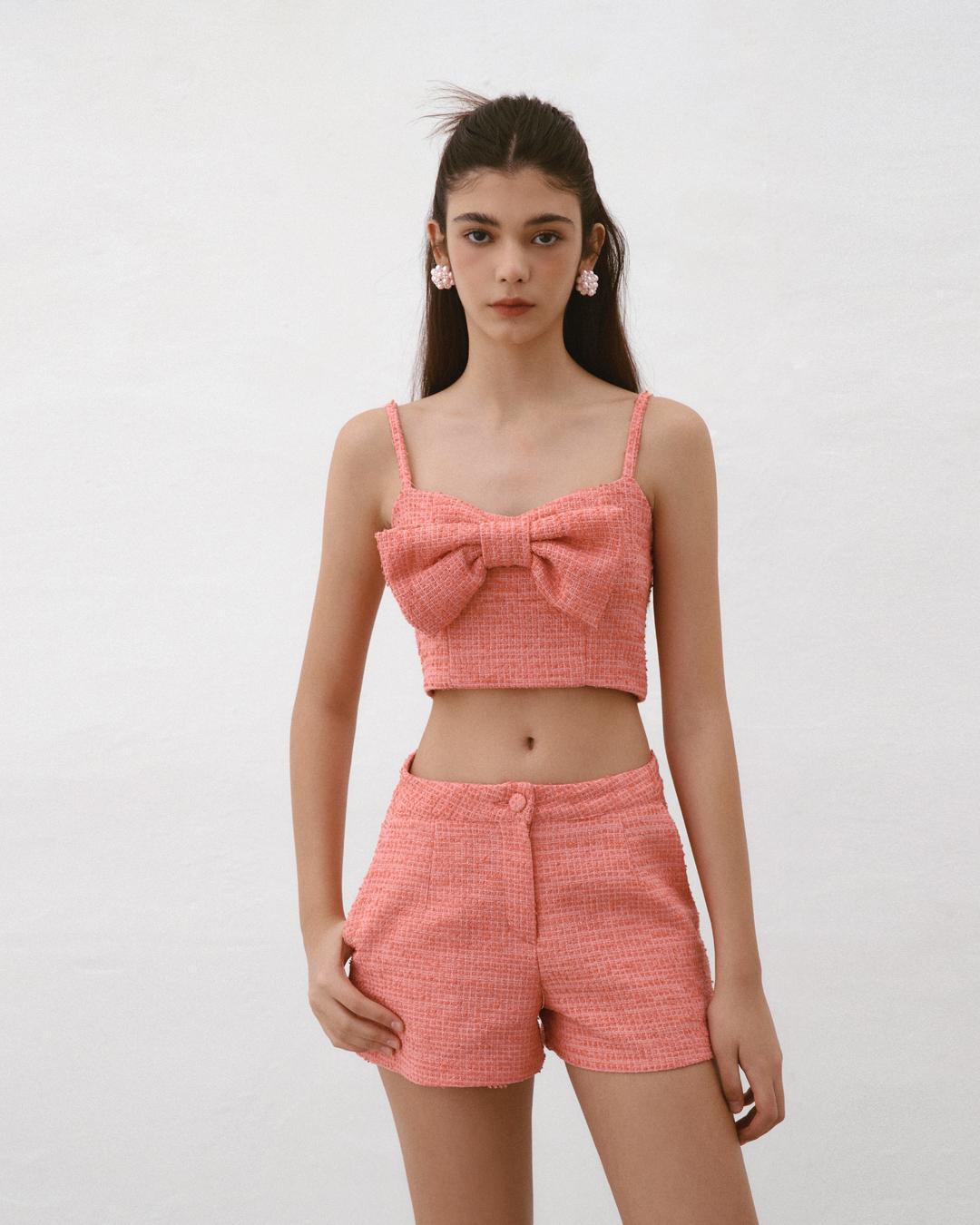 [6/19 순차 배송 상품] Tweed Ribbon Sleeveless [PINK]