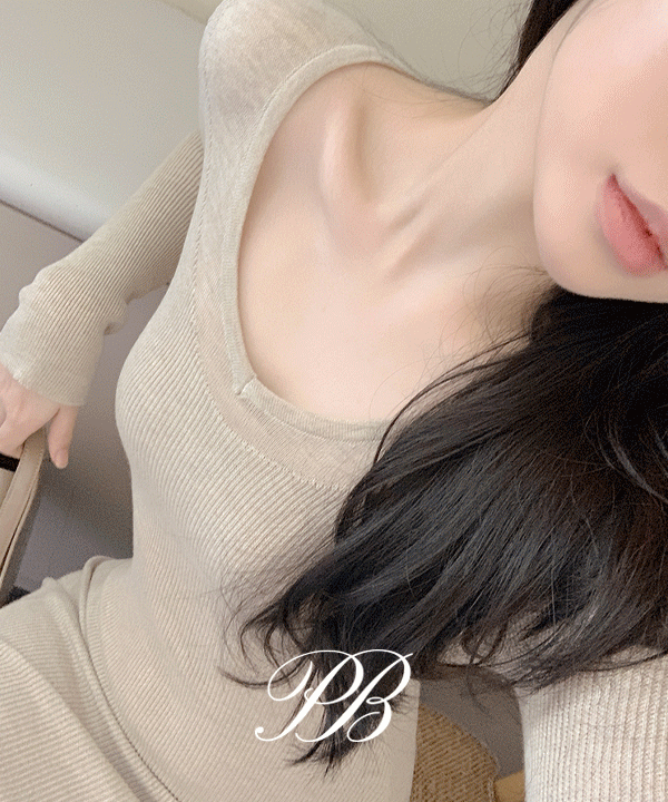 퍼빗 [wool] 미네트 실루엣 쇄골라인 니트 원피스 - 3color