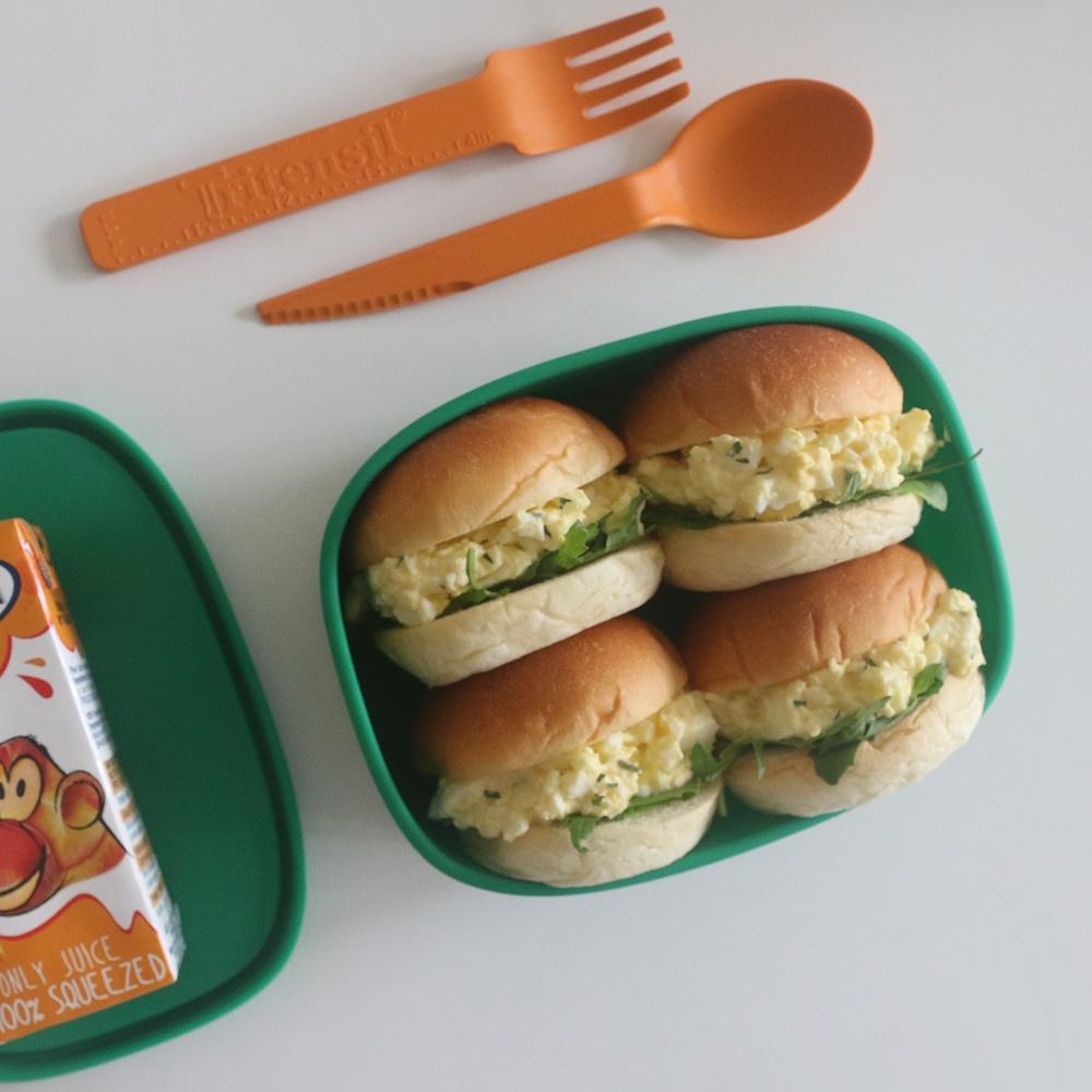 오티비비드 실리콘 도시락 용기 - 초록1칸