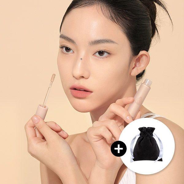 스킨 핏 커버 리퀴드 컨실러 (증)화이트 스트링 파우치