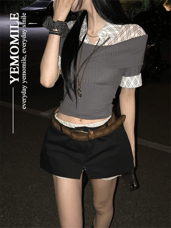 예모마일 아이비 레이어드 반팔 티셔츠