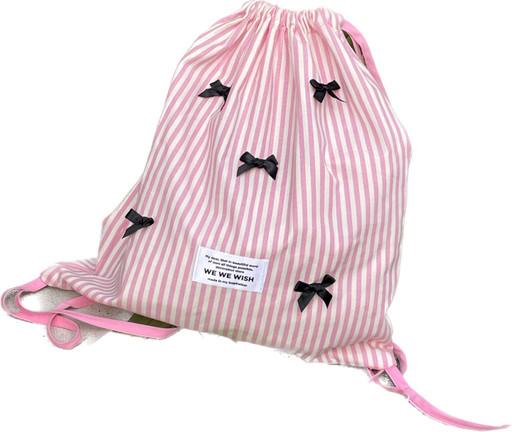 스트라이프 베이직 리본 스트링백