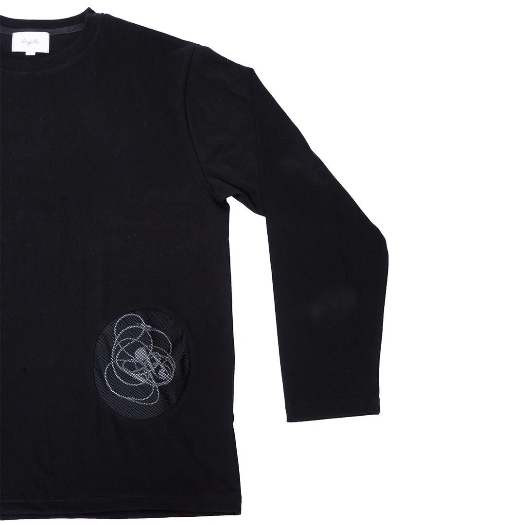 SEE-THROUGH POCKET L/S SHIRT (BLACK)