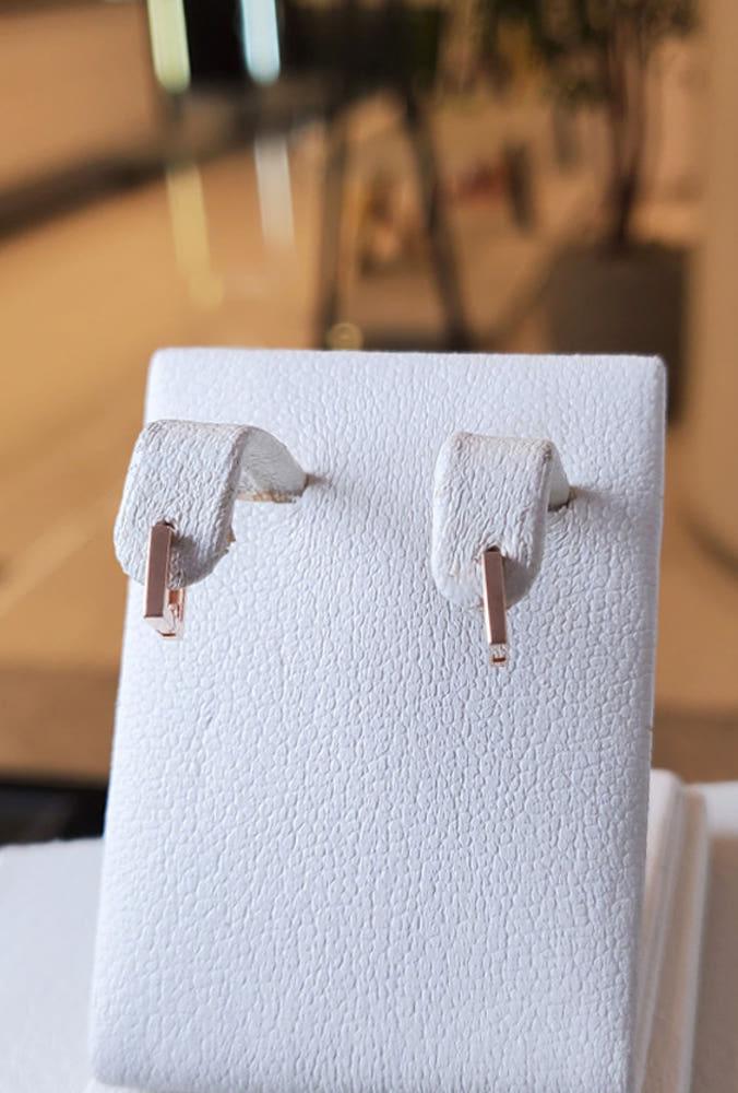 뮤젤 14K 귀걸이 (쁘띠 일자 원터치 E DGDE-M-112)