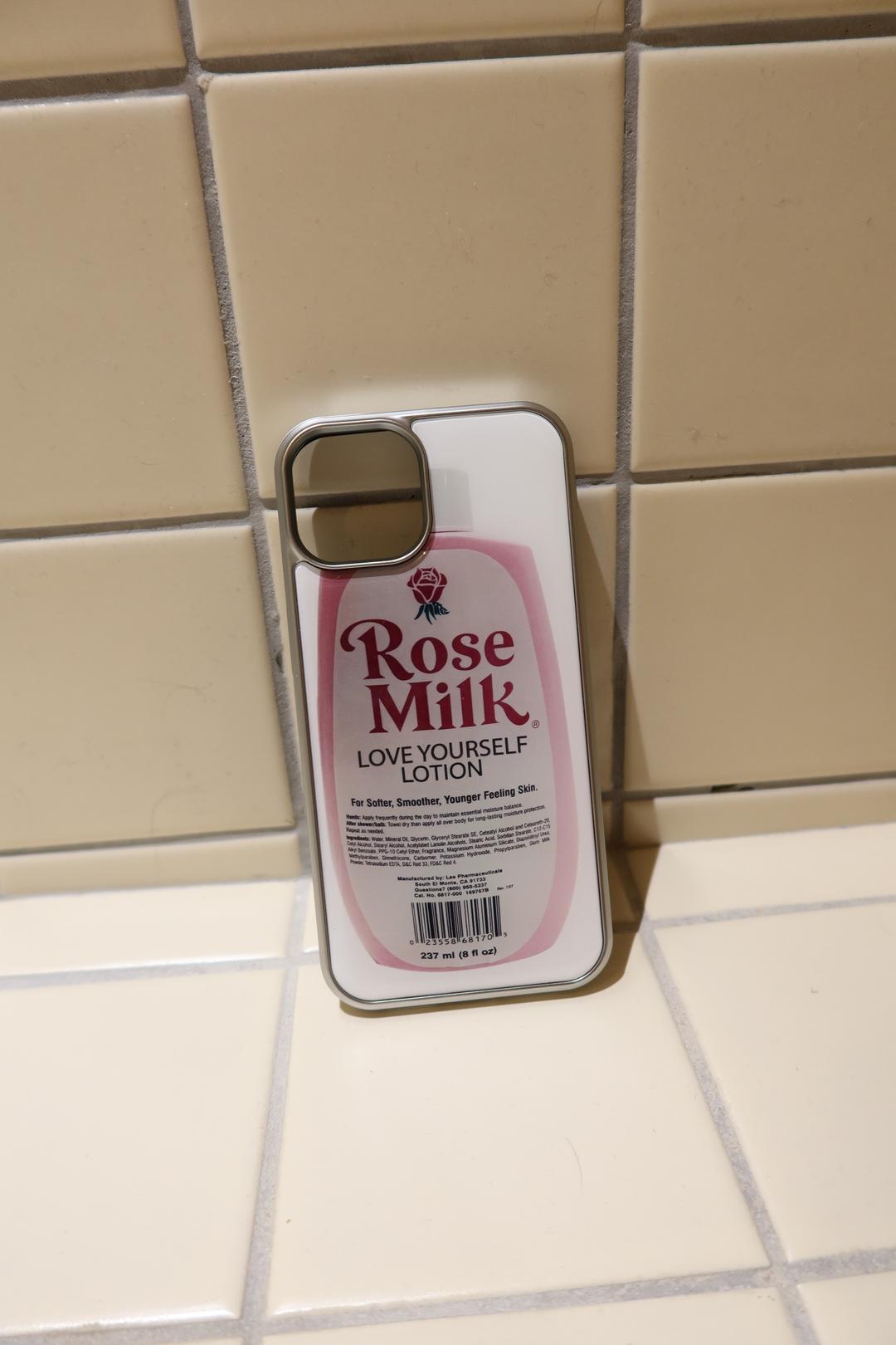 Rose milk loiton silver epoxy case