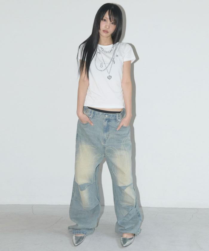 [3/25 예약배송] ANGEL VINTAGE WASHING PINTUCK PANTS (BLUE) F25QD891