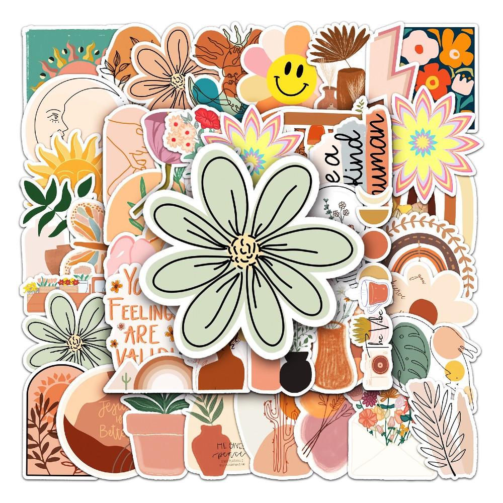 빈티지 리무버블 보헤미안 스타일 스티커 50장