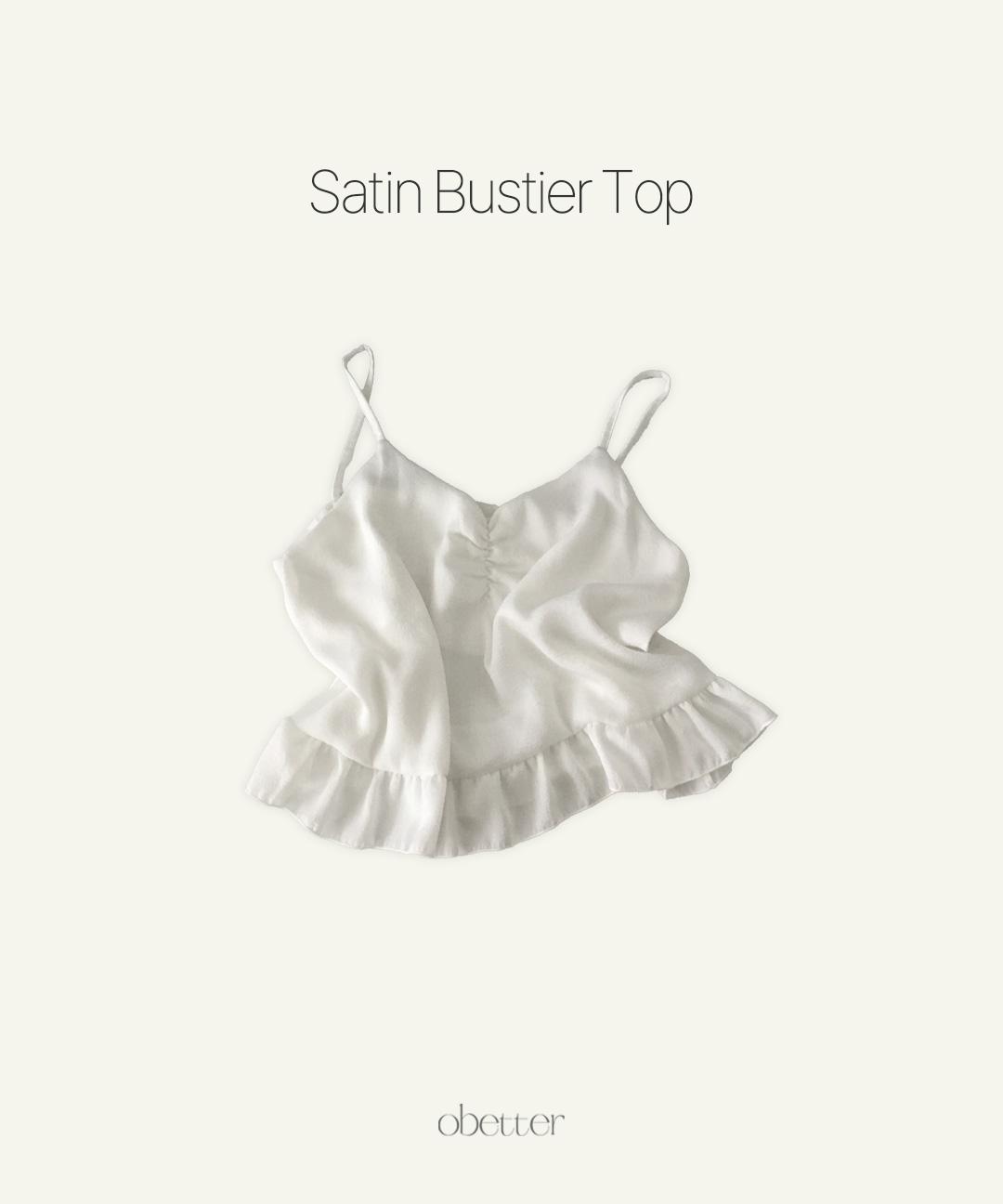 오베럴 [봄신상💛] 소트 뷔스티에 새틴블라우스