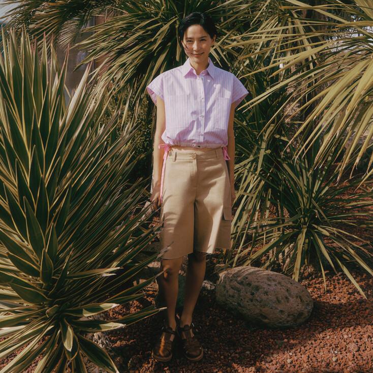 카고 미디 팬츠 베이지