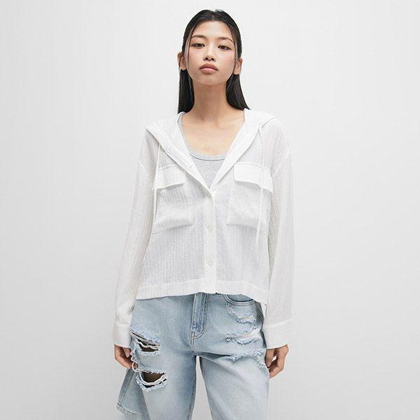 후드 크롭 셔츠_MIWYWE701C