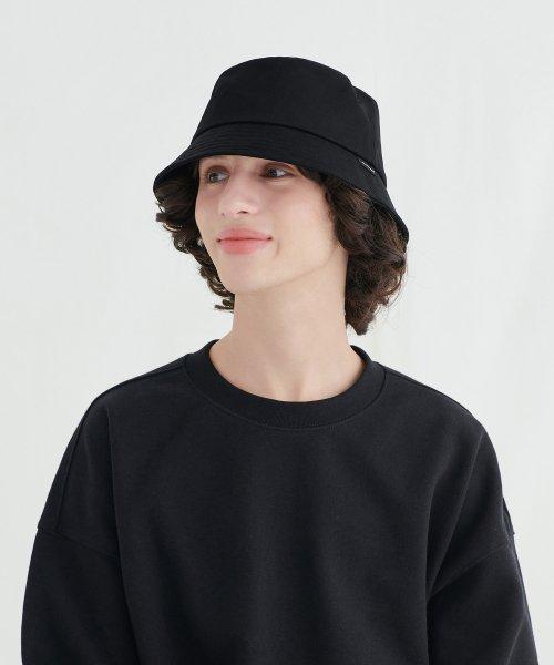 오버 핏 코튼 버킷 햇 [블랙]