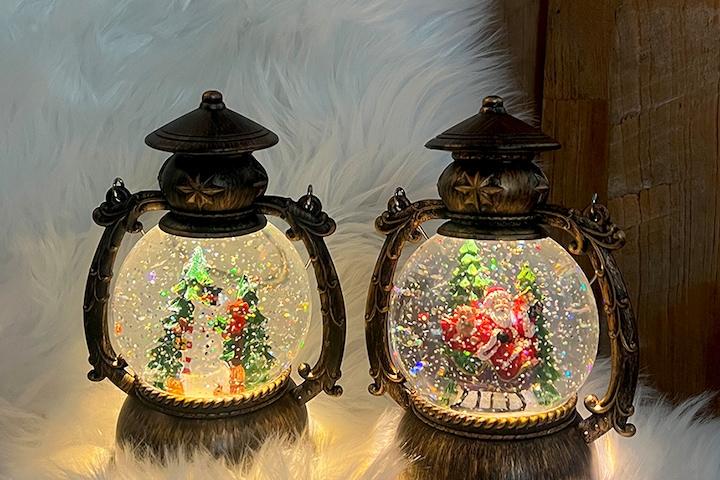 크리스마스 LED 캐롤 랜턴 오르골 스노우볼 소품 선물