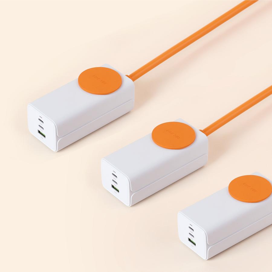 라이프썸 GaN 65W 초고속 멀티탭 USB 1.8m (LFS-HA54) 미스트블루