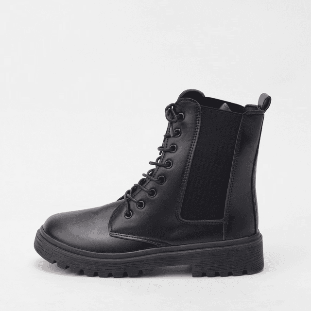 (오늘출발) 스퀘어 여성 가죽 끈 첼시 앵클부츠 4cm