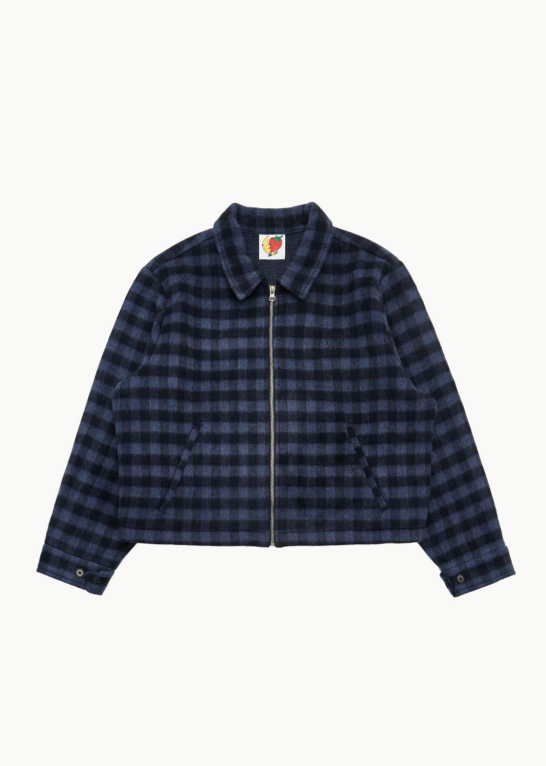 wool zip jacket, grey