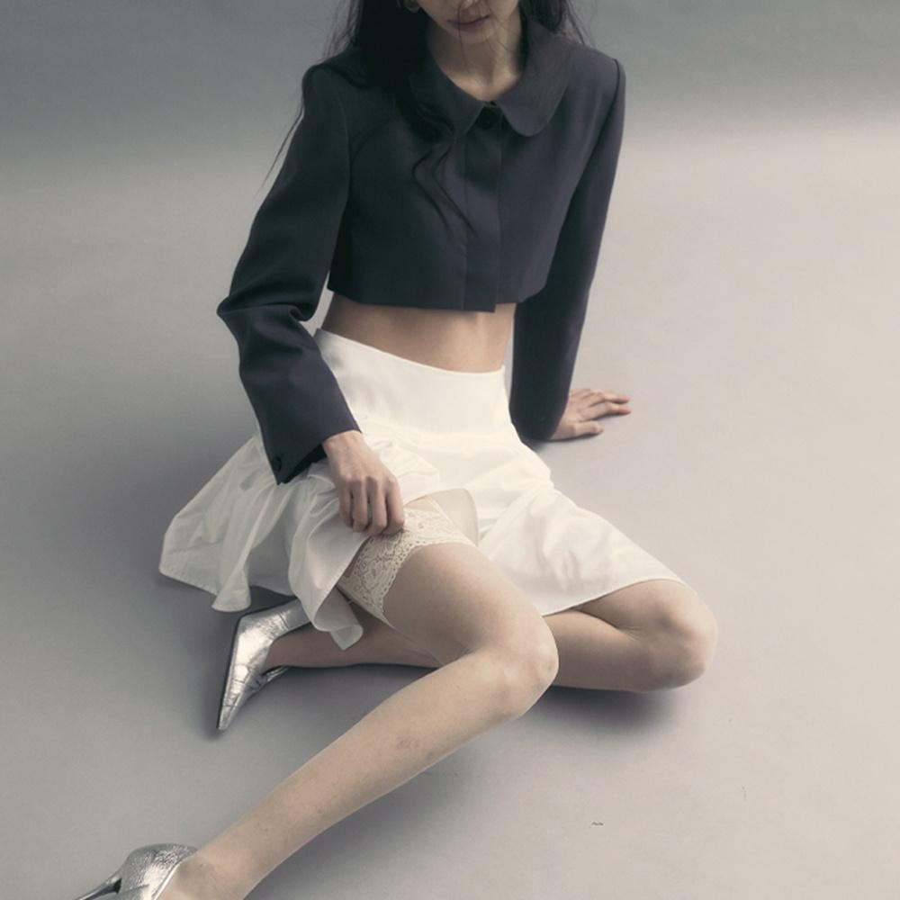 CROPPED WOOL JACKET (GRAY)