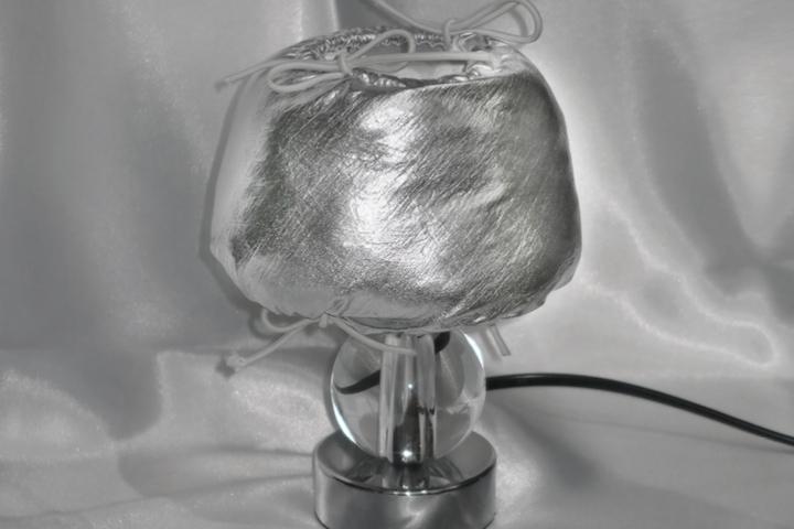 silver lamp