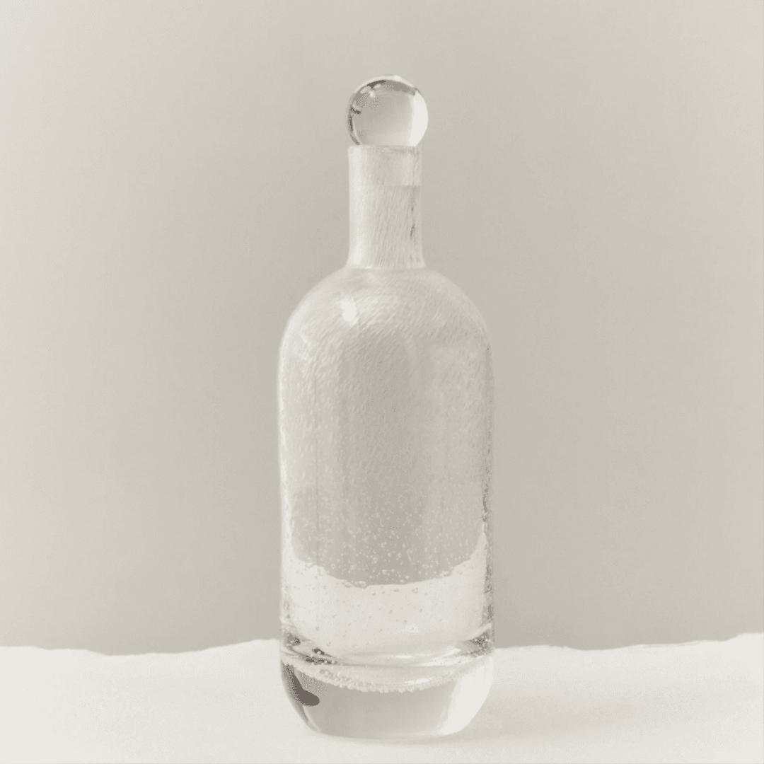 BUBBLE GLASS CARAFE TALL