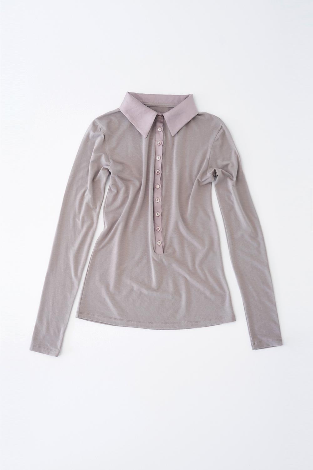 {3/20 출고} Polo jersey shirts (Darkish lilac)