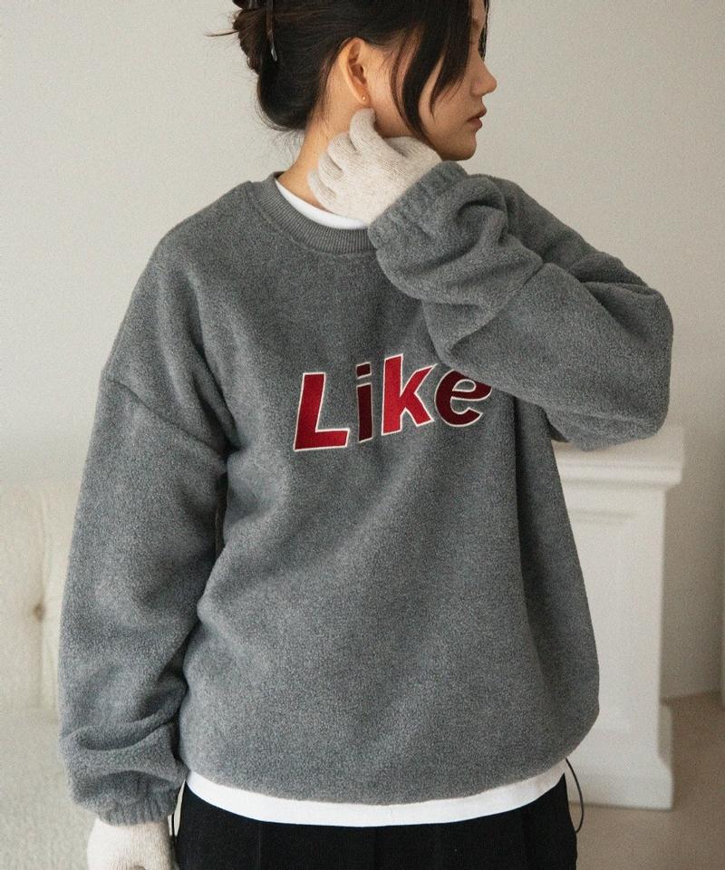 LIKE FLEECE SWEAT SHIRT (gray)(5차 리오더 12/28 예약발송)