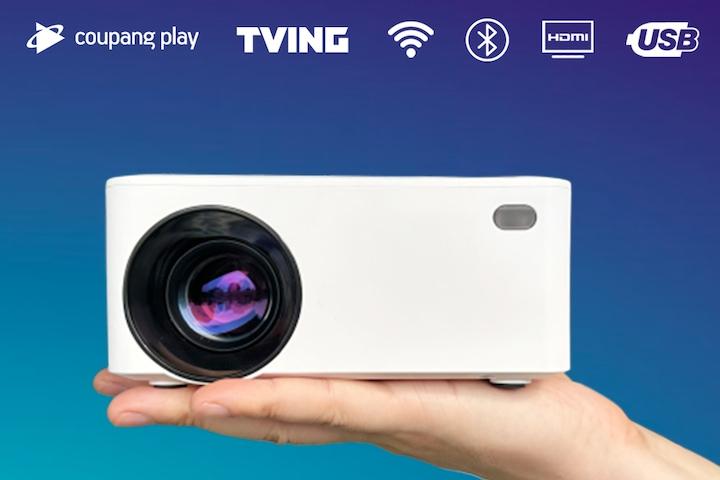 [오늘의딜][해외] 국내AS 30초빔 프로젝터 미니 OTT플레이어 넷플릭스웨이브 자체앱지원