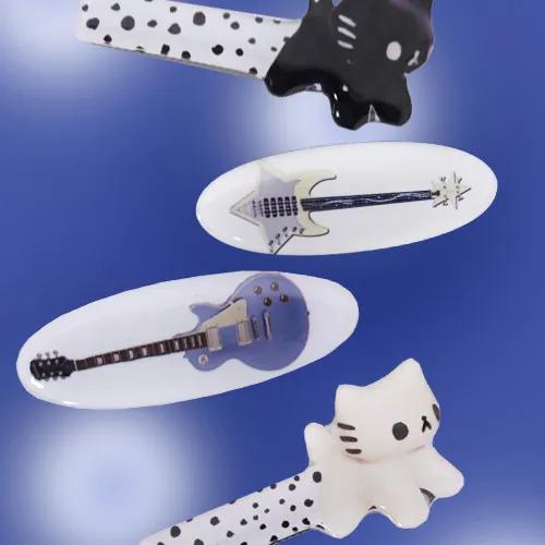 rock-star cat board hairpin (4color)