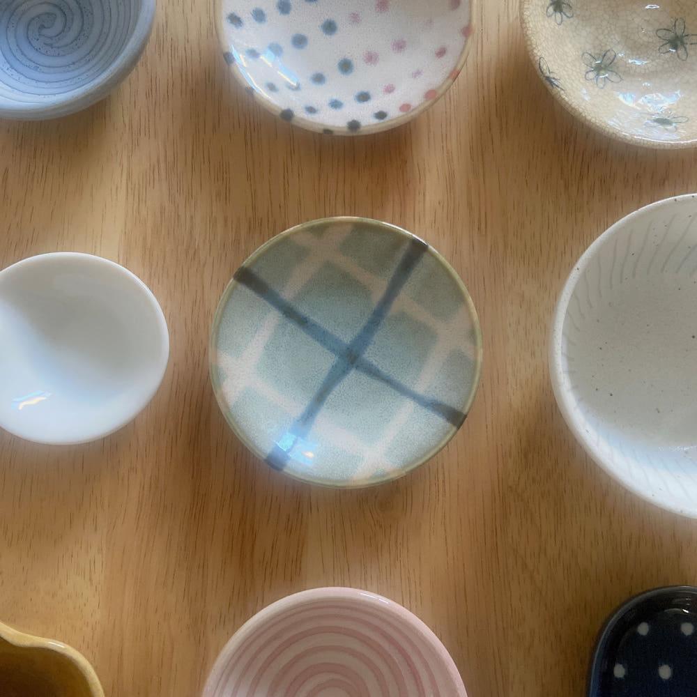 [bakha] blue check mini bowl | 블루 체크 종지