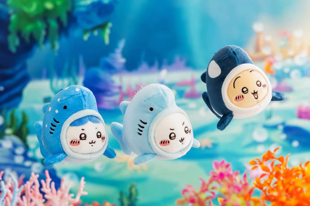 치이카와 하치와레 우사기 수족관 범고래 마스코트 홀더 키링