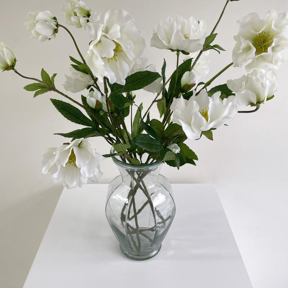 화이트 헬레보루스 조화 크리스마스 로즈 생화같은조화 인테리어 헬레루보스 실크플라워 셀프웨딩 부케