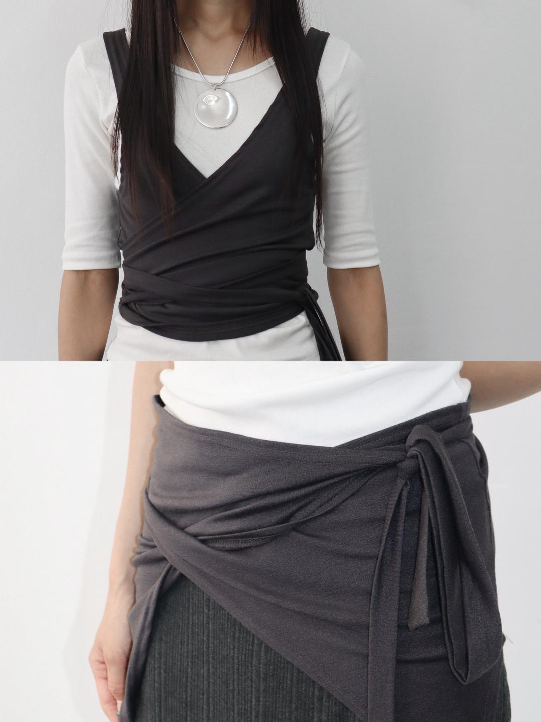 WRAP MULTI SLEEVELESS (2COLOR)
